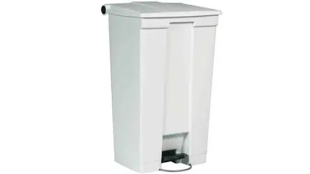 Produktfoto 1 von Rubbermaid Commercial Products Legacy Step-On Kunststoff Mülleimer 87L Weiß mit Pedal T 828.8 mm H. 828.8 mm B. 501.7mm