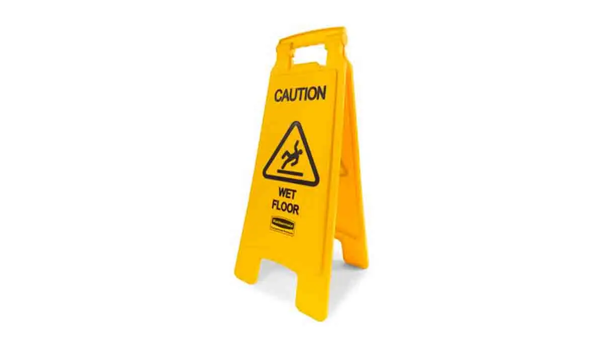 Rubbermaid Commercial Products Gefahren-Warnschild, Polypropylen Englisch 'Nasser Boden' 'CAUTION - WET FLOOR'