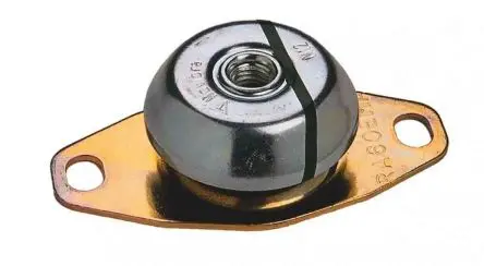 Produktfoto 1 von Trelleborg Novibra Naturgummi Rund Gummipuffer Bohrung 16 mm M16 800 kg, Ø 155 mm x 54 mm, 60