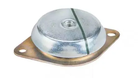 Produktfoto 1 von Trelleborg Novibra Naturgummi Rund Gummipuffer Bohrung 10 mm M10 105 kg, Ø 79 mm x 30 mm, 40