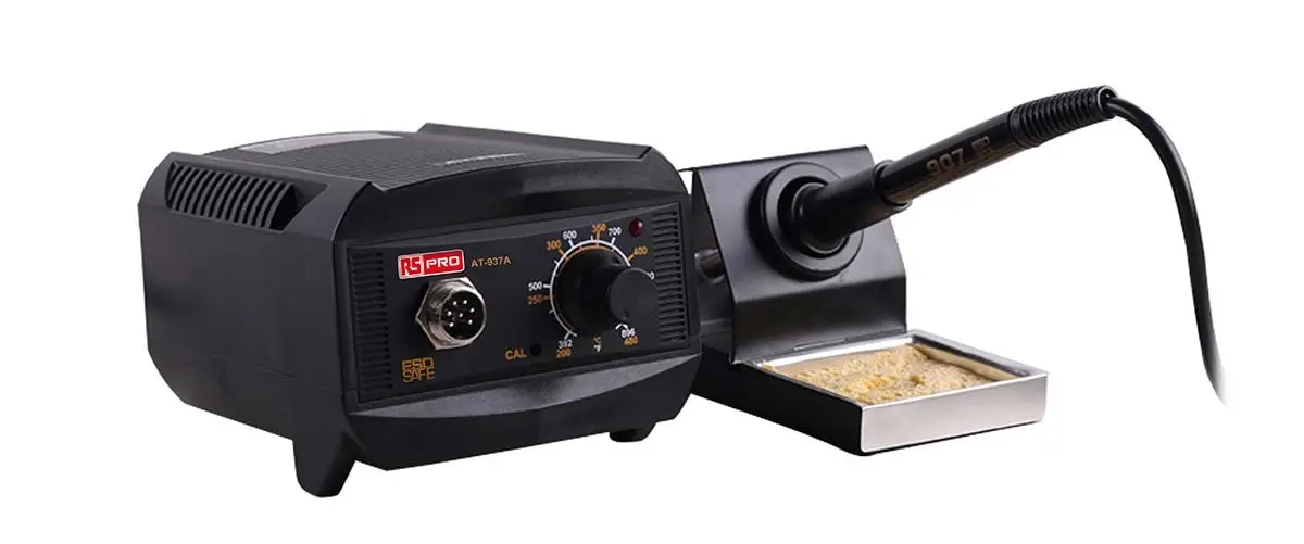 Produktfoto 1 von RS PRO Lötstation, Typ C - Eurostecker, Typ G - UK 3-polig Löten 65W / 230V bis 480°C Analog
