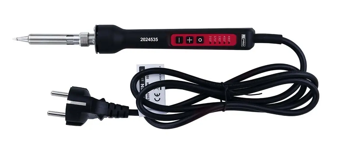 Produktfoto 1 von RS PRO Netz Lötkolben 230V / 80W Typ F - Schutzkontakt-Stecker mit UK-Adapter