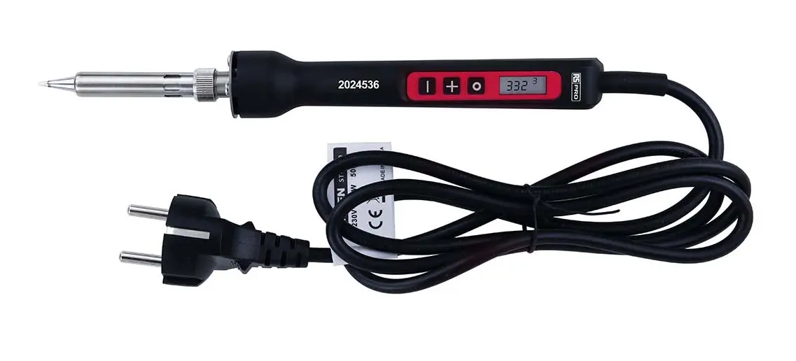 Produktfoto 1 von RS PRO RS PRO Netz Lötkolben 230V / 80W Typ F - Schutzkontakt-Stecker mit UK-Adapter