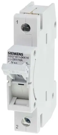 Produktfoto 1 von Siemens 5SG Sicherungsschalter-Trennschalter / 1-polig 16 A 16A Umschlossen, D01 Sicherungsgröße