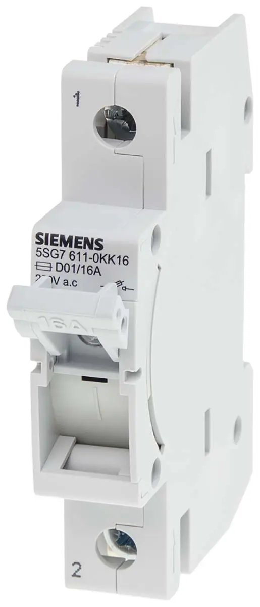 Siemens 5SG Sicherungsschalter-Trennschalter / 1-polig 16 A 16 A Umschlossen, D01 Sicherungsgröße