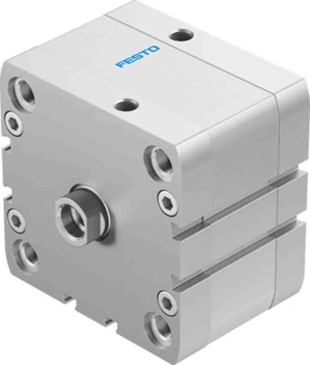Produktfoto 1 von Festo ADN 572719 Pneumatik-Kompaktzylinder 15 mm Doppeltwirkend, Bohrung Ø 80 mm, bis 10 bar