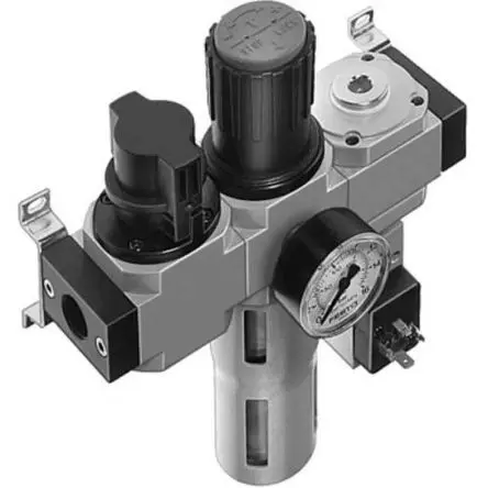 Produktfoto 1 von Festo G 3/8 185773 40 μm Filterregler Manuell, Anschluss 3/8 in G bis 16 bar