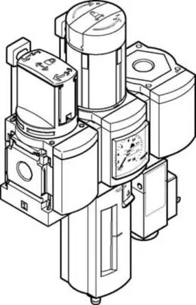 Produktfoto 1 von Festo MS 542270 40 μm Filterregler Manuell, Anschluss G 1/2 bis 18 bar