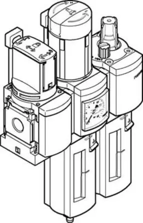 Produktfoto 1 von Festo ms 542272 40μm Filterregler manuell, Anschluss G1/2, 1.5bar bis 18 bar