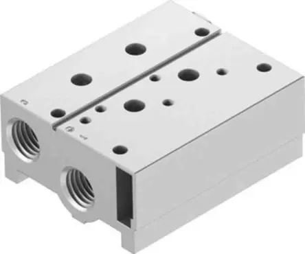 Produktfoto 1 von Festo Serie VABM 8026413 Geschmiedete Aluminiumlegierung Verteiler 2-Stationen Anschluss G
