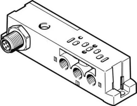 Produktfoto 1 von Festo Serie VABS 541070 Aluminiumdruckguss Unterplatte Anschluss ISO 15407-2