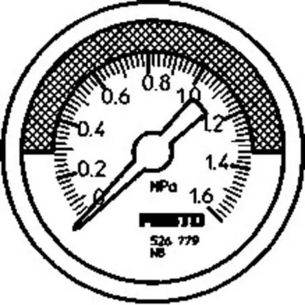 Produktfoto 1 von Festo FMA Manometer 0 bar → 250 mbar Stahl Gehäuse G 1/4