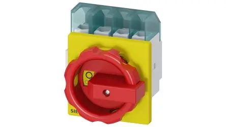 Siemens SENTRON Trennschalter 4-polig Frontplatte 25A Rot IP65 3-phasig
