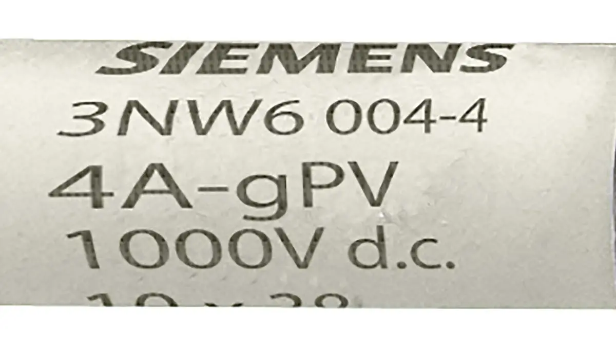 Produktfoto 1 von Siemens SENTRON Patronensicherung F / 16 A 10 x 38 mm 1000 V dc gPV