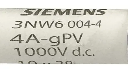 Produktfoto 1 von Siemens SENTRON Patronensicherung F / 16A 10 x 38 mm 1000V dc gPV