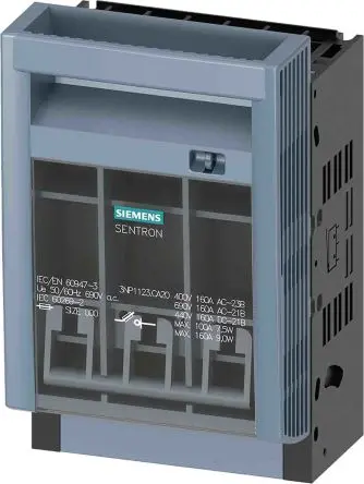 Produktfoto 1 von Siemens 3NP1 Sicherungstrennschalter 3-polig, 160A, 160A, SENTRON Nicht eingeschlossen, NH000 Sicherungsgröße