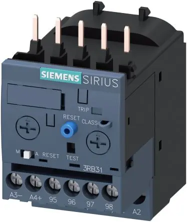 Produktfoto 1 von Siemens 3RB3 Überlastrelais, / 12A 7.5 kW 1 Schließer/1 Öffner, 690V ac / 4A 3P, 79 mm x 45mm