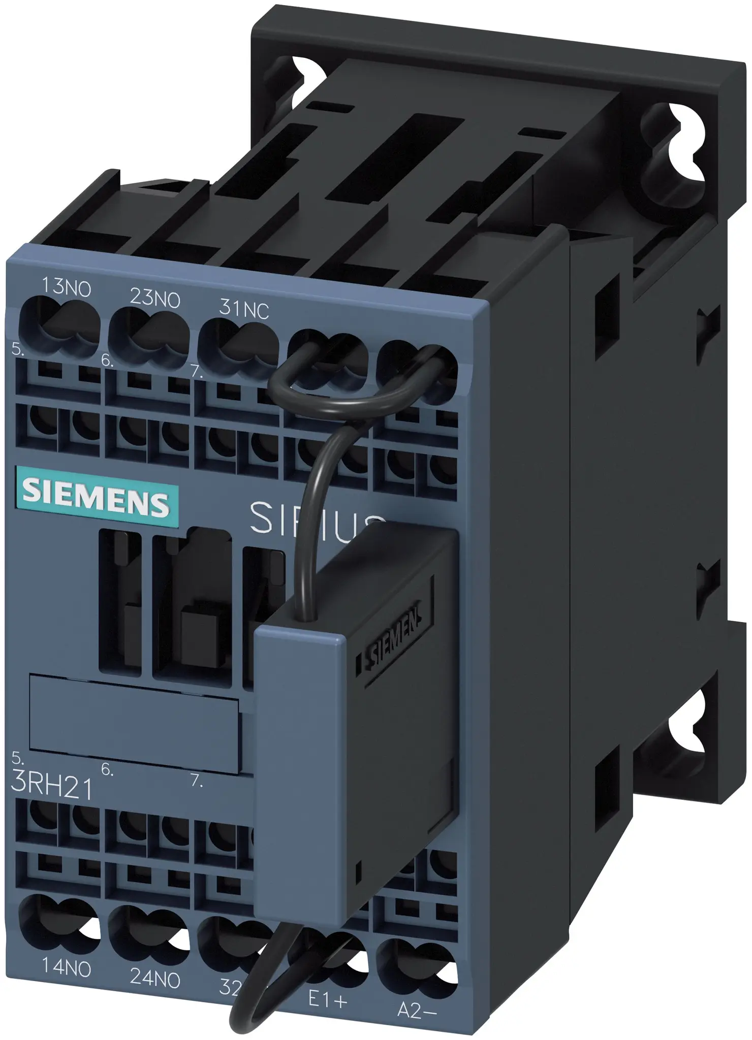 Produktfoto 1 von Siemens 3RH2 Hilfsschütz / 10 A 24 V dc 2 Schließer, 1 Öffner 3-Hilfskontakte