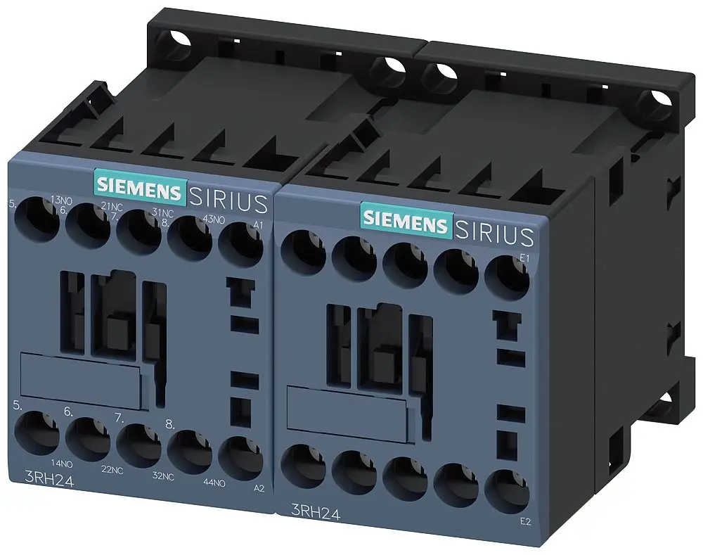 Produktfoto 1 von Siemens 3RH2 Hilfsschütz / 10 A 230 V ac 2 Schließer/2 Öffner 4-Hilfskontakte