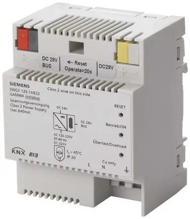 Produktfoto 1 von Siemens 5WG DIN-Schienen Netzteil Spannungsversorgung 230V ac / 640 mA 29V dc 18.5 W