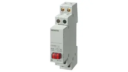 Produktfoto 1 von Siemens 5TE Druckschalter Weiß, SPST / 20A, IP20