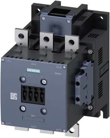 Produktfoto 1 von Siemens 3RT1 Schütz 220V ac/dc, 240 V ac/dc-Spule, 3-polig, 400V / 225 A 240V ac/dc 110 kW 2 Schließer/2 Öffner