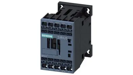 Produktfoto 1 von Siemens 3RT2 Schütz 24V dc-Spule, 4-polig, 400V ac / 22 A 24V dc 55 kW 4 Schließer Umkehrend 4-Hilfskontakte