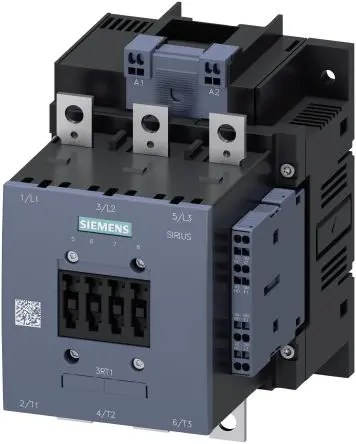 Produktfoto 1 von Siemens 3RT1 Schütz 220V ac/dc, 240 V ac/dc-Spule, 3-polig, 1kV / 150 A 240V ac/dc 75 kW 2 Schließer/2 Öffner Umkehrend