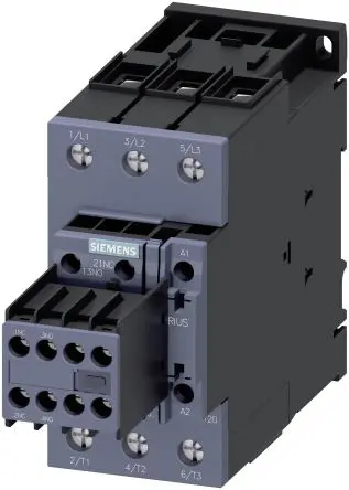 Produktfoto 1 von Siemens 3RT2 Schütz 230V ac-Spule, 3-polig, 690V / 80 A 230V ac 37 kW 2 Schließer/2 Öffner Motorsteuerung, Umkehrend
