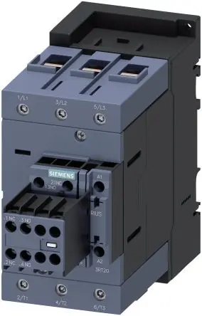 Produktfoto 1 von Siemens 3RT2 Schütz 230V ac-Spule, 3-polig, 690V / 95 A 230V ac 45 kW 2 Schließer/2 Öffner Motorsteuerung, Umkehrend