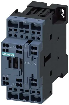 Produktfoto 1 von Siemens 3RT2 Schütz 24V dc-Spule, 3-polig, 690V / 17 A 24V dc 7.5 kW 1 Schließer/1 Öffner Motorsteuerung, Umkehrend