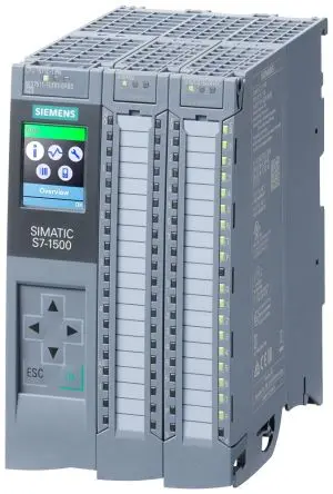 Produktfoto 1 von Siemens SIMATIC S7-1500 SPS CPU, 21 Eing. Digital, Analog Ausg.Typ Digital, Analog Eing.Typ