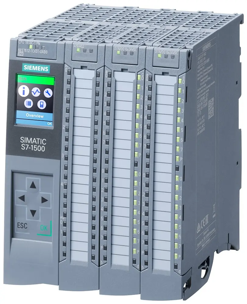 Produktfoto 1 von Siemens SIMATIC S7-1500 SPS CPU, 32 (Digital) 5 (Analog) Eing. / 32 Digitaleing. Analog, digital Eing.Typ für Serie