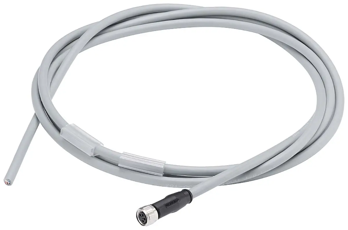 Produktfoto 1 von Siemens 6ES7194, 4-polig Sensor-Betätigungselementkabel, Gerade Stecker 4 / M8 Buchse, Länge 15 m