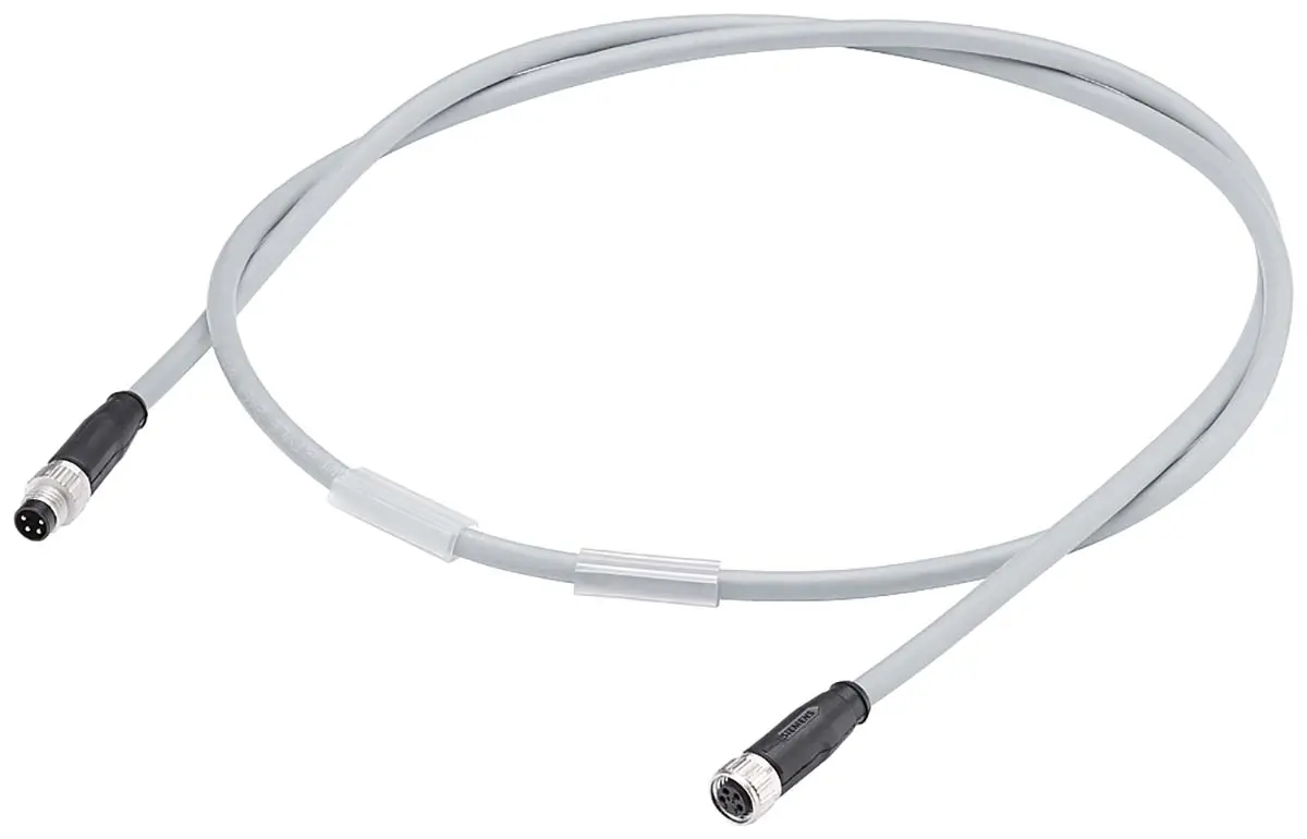 Produktfoto 1 von Siemens 6ES7194, 4-polig Sensor-Betätigungselementkabel, M8 Stecker 4 / M8 Buchse, Länge 15 m