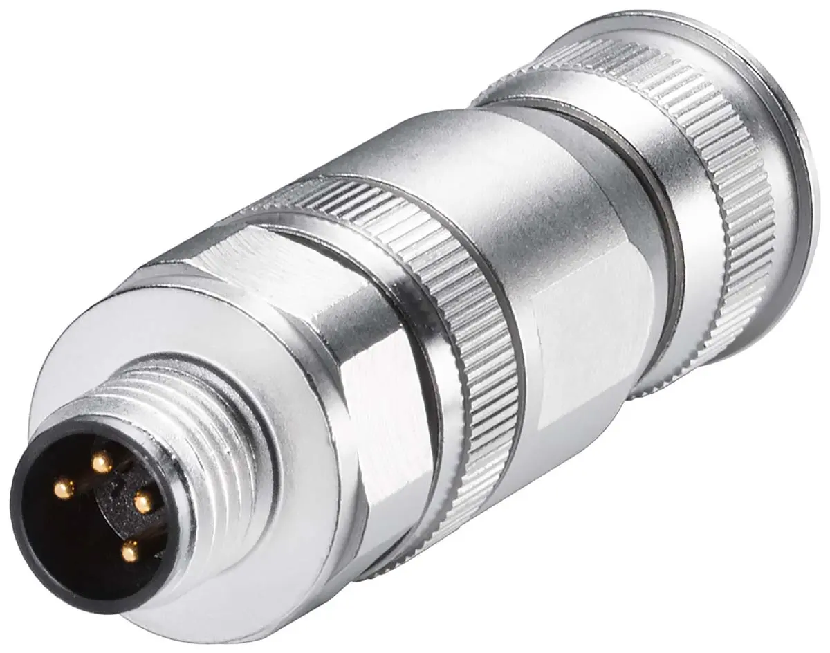 Produktfoto 1 von Siemens 6ES 4 mm M8 Rundsteckverbinder Stecker 4-polig Stecker Kabel IP65, IP40