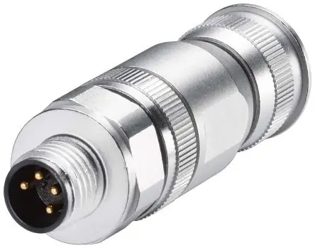 Produktfoto 1 von Siemens 6ES 4 mm M8 Rundsteckverbinder Stecker 4-polig Stecker Kabel IP65, IP67