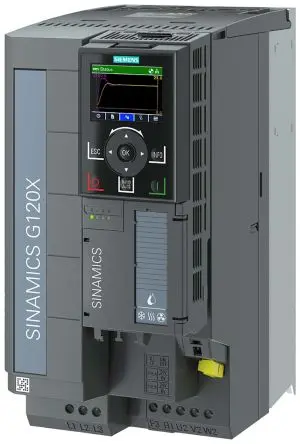 Produktfoto 1 von Siemens SINAMICS G120X 3-Phasen Frequenzumrichter 11 kW 480V ac 12 A 200Hz