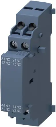 Produktfoto 1 von Siemens 3RV2 Hilfskontakt 4-polig, 2 Öffner/2 Schließer mit Schraube Anschluss 10 A
