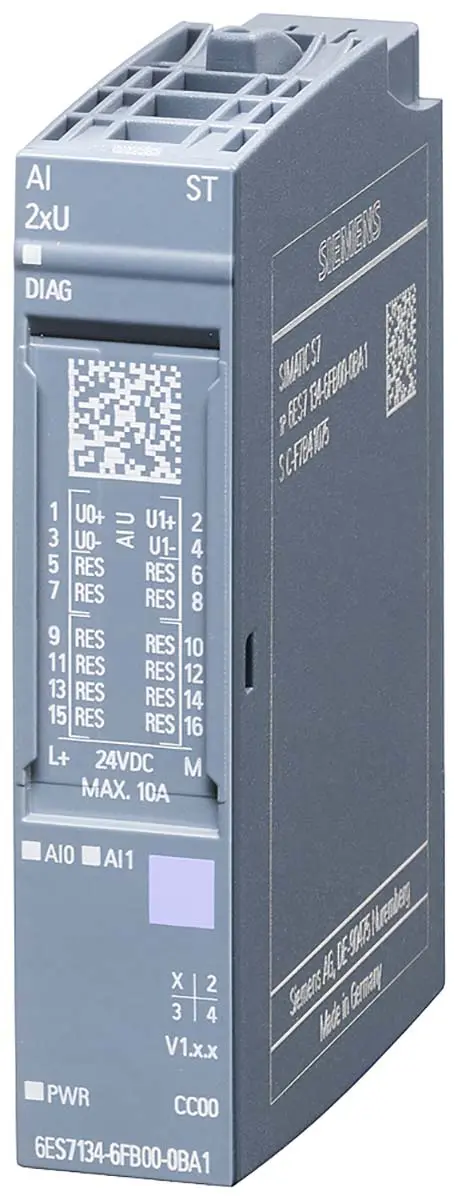 Produktfoto 1 von Siemens ET 200 Eingangsmodul 2 x Analog Eingang 24 V 200m