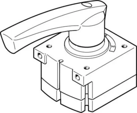 Produktfoto 1 von Festo, Stangenhebel VHER Pneumatik-Steuerventil, manuell, G G 1/4, Aluminiumdruckguss 3515202