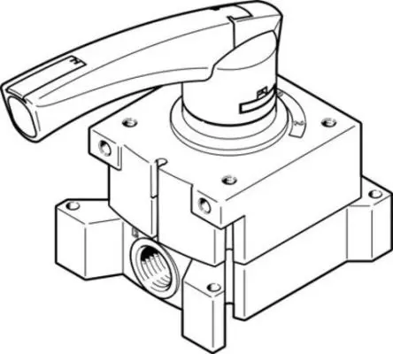 Produktfoto 1 von Festo, Stangenhebel VHER Pneumatik-Steuerventil, manuell, G G 1/4, Polyamid 3515542