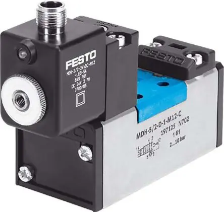 Produktfoto 1 von Festo MDH-5/2-D-1-FR-M12-C Pneumatik-Magnetspule / pilotgesteuertes Steuerventil, Elektrisch-betätigt