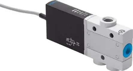 Produktfoto 1 von Festo 3/2 Schließer, Monostabil MHE Pneumatik-Magnetspule / pilotgesteuertes Steuerventil G, Elektrisch-betätigt 24V