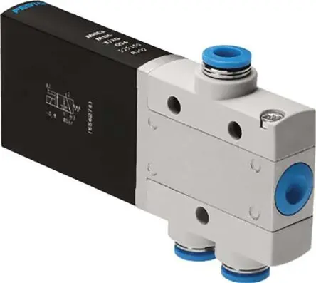 Produktfoto 1 von Festo 3/2 geschlossen monostabil MHE3 Pneumatik-Magnetspule / pilotgesteuertes Steuerventil Metrisch,