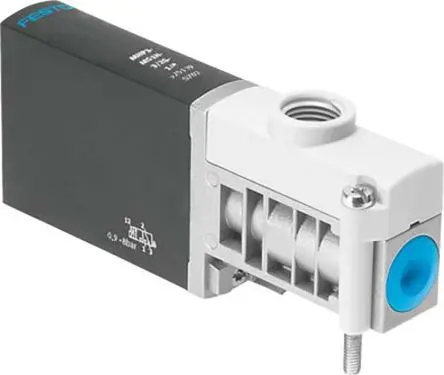 Produktfoto 1 von Festo 3/2 Schließer, Monostabil MHP3 Pneumatik-Magnetspule / pilotgesteuertes Steuerventil Metrisch, Elektrisch-betätigt