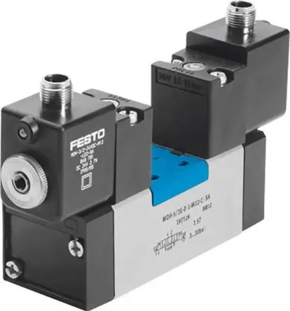 Produktfoto 1 von Festo MDH-5/3E-D-1-M12-C Pneumatik-Magnetspule / pilotgesteuertes Steuerventil, Elektrisch-betätigt