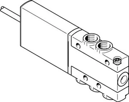 Produktfoto 1 von Festo 5/2 Monostabil MHE2 Pneumatik-Magnetspule / pilotgesteuertes Steuerventil Metrisch, Elektrisch-betätigt 24V