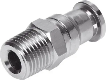 Produktfoto 1 von Festo 162866 R3/8 Stecker x 10-mm-Steckanschluss Gerader Gewindeadapter, Gewinde-zu-Rohr chemikalienresistent