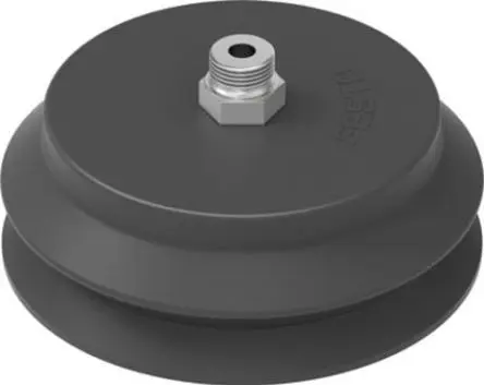 Produktfoto 1 von Nitrilkautschuk (NBR) Balg Saugnapf, Festo Serie VASB, Ø 125 mm G 3/8, Haltekraft 606 N